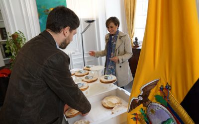 Le gâteau Isabel Godin a été présenté à l&rsquo;ambassade d&rsquo;Equateur